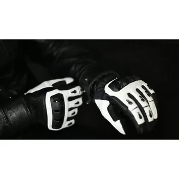 Moto rukavice Krátké moto rukavice Knox ORSA II, kožené bílé