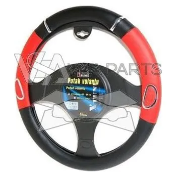 Potah na volant COMPASS Potah volantu RALLY, na průměr 37 - 39 cm, černo-červený