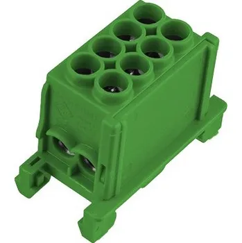 Werit rozbočovací svorkovnice na DIN lištu 114-12510600-00 4x až 25 mm2 400V Zelená
