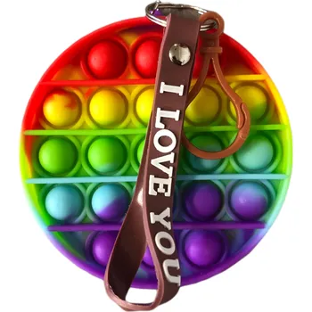 POP IT Pop It antistresová hračka kolečko s náramkem rainbow