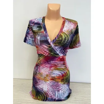 Dámská tunika Halenka BOŘADA, Barva Fialová, Velikost XXXXL58, Rukáv 3/4 rukáv