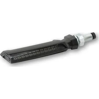 Osvětlení pro motocykl Sekvenční LED blinkr FLINT, kouřové sklo, 1 pár