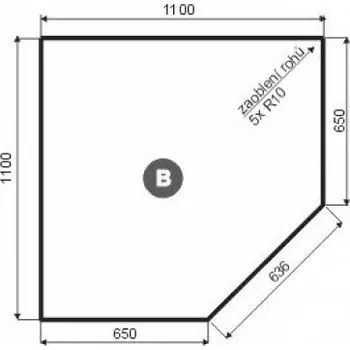 Romotop plech pod kamna B 1100x1100