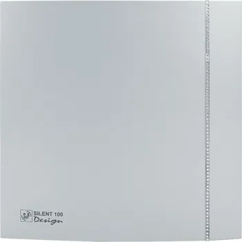 Domácí ventilátor Soler&Palau SILENT 100 CZ DESIGN SWAROVSKI SILVER ventilátor - zpětná klapka, kuličková ložiska, tichý chod, čelní panel 100mm