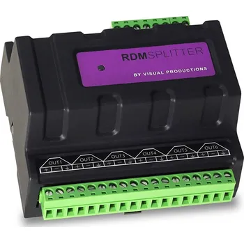 Osvětlovací technika Visual Productions DIN-Rail DMX Splitter, RDM, Terminal