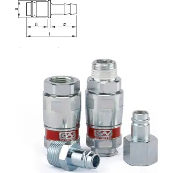 Příslušenství ke kompresoru GAV VSUVKA RYCHLOSPOJKY MAGNUM STL.VZDUCH S HADIČNÍKEM D9mm