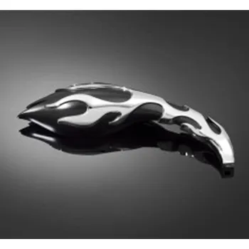 Zrcátko pro motocykl Zrcátka Highway Hawk Flame černá/chrom, 2ks