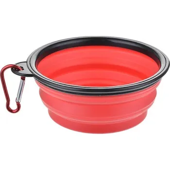 Miska pro psa Multifunkční miska pro psy na vodu a jídlo | skládací cestovní krabička na krmení pro domácí mazlíčky i hračka - Červené,1000 ml
