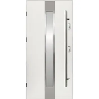 Vchodové dveře Vchodové dveře ocelové Neptun S68 90L bílé otevírání dovnitř