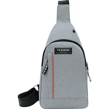 Sportovní taška Pánská sportovní taška přes rameno nylonová | taška, sportovní taška - Šedá