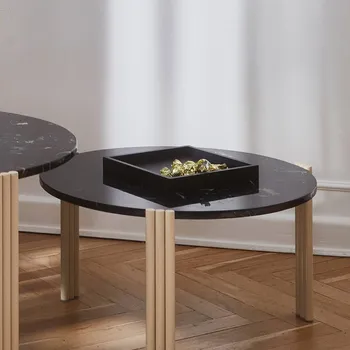 Lampička Podnos AYTM Unity, černý, délka 35 cm, šířka 35 cm, dřevo černá - Doprava zdarma