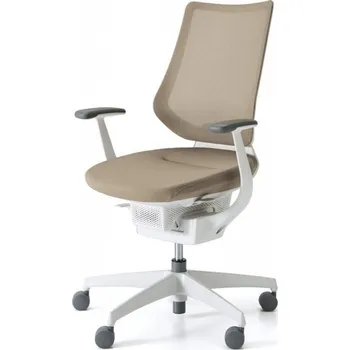 Kokuyo ING japonská aktivní židle GLIDER 360° síťovaná bílá kostra béžová