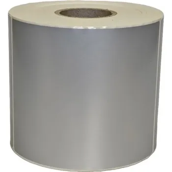 Samolepící etiketa Etikety 100x130mm, PET silver, stříbrná, D40, 500 ks na roli
