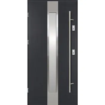 Vchodové dveře Vchodové dveře ocelové Neptun S68 90L antracit otevírání dovnitř