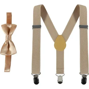 Motýlek Dětský motýlek a šle | dětské doplňky, móda pro děti - béžový