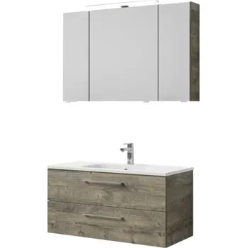 Koupelnový nábytek Koupelnová sestava Pelipal Sunline 121 Block dub 110 cm SET-121-173