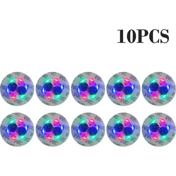 Party dekorace Svítící LED nálepky na láhve pro party a dekorace | svítící doplněk na oslavu | - Barevné 10ks,6,0 cm