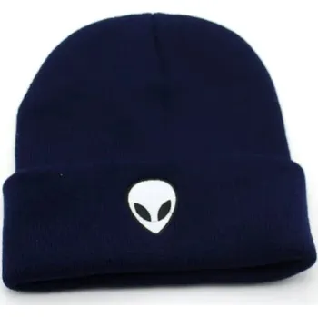 Čepice Čepice s mimozemšťanem | zimní čepice - unisex - Tmavě modrá