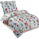 Povlečení mikroflanel Gnome 140x200, 70x90 cm