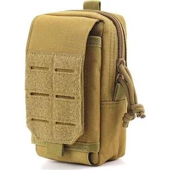 Taktická Molle taška s pouzdrem na telefon | Víceůčelová taštička - Khaki