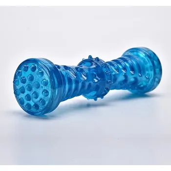 Hračka pro psa Hračka pro psy z gumy | psí kost na péči o zuby - modrá-velká