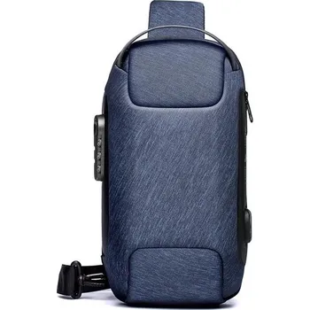 Pánská vodotěsná multifunkční taška přes rameno | víceúčelová taška pro muže - Modrá 01,Rozměry 16 x 9,5 x 33 cm