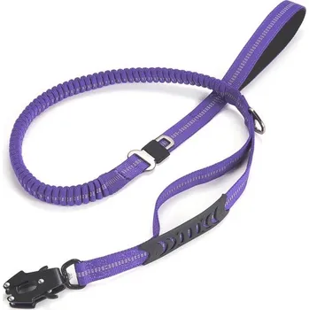 Vodítko pro psa Bungee vodítko pro velké psy | Vodítko na psa, vodící řemen - Nachový,135-190 cm