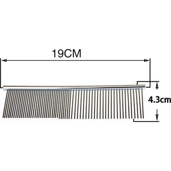 Péče o srst a drápky Ocelový hřeben na psy a kočky | kartáč na vyčesávání chlupů domácích mazlíčků - L