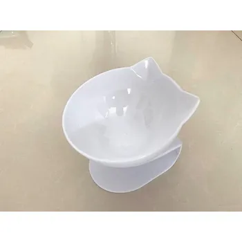 Miska pro psa Miska pro psy a kočky s protiskluzovým stojanem | designovámiska na krmení pro domácí mazlíčky - bílá Single