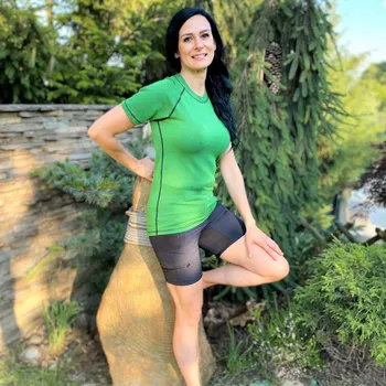 Dámské tričko Dámské zelené termo tričko Velikost: M