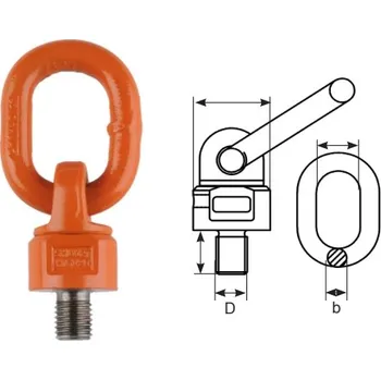 Stavební technika Columbus McKinnon Vázací otočný bod CM08SEB Model: SFA-ASW-1630-1.12t