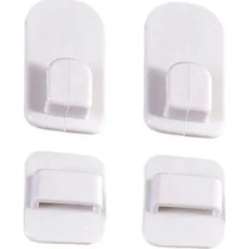 Věšák Plastové háčky na klíče a dálkový ovladač | držák na klíče, věšák na zeď - BÍLÝ