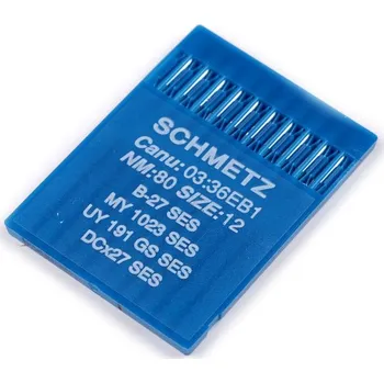 Strojové jehly pro průmyslové šicí stroje overlock 70; 80 Schmetz - 80 nikl