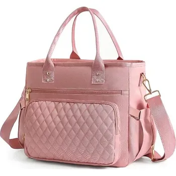 Termo taška s popruhem na oběd pro ženy a muže | Izolační taška na potraviny - růžový