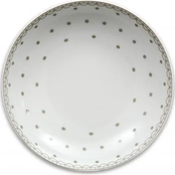 Talíř Thun 1794 Tom, talíř hluboký, 20 cm, šedé puntíky, Thun