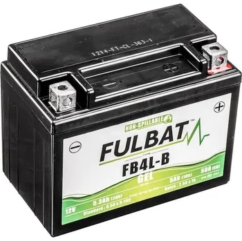 Motobaterie baterie 12V, FB4L-B GEL, 12V, 5Ah, 50A, bezúdržbová GEL technologie 120x70x92 FULBAT (aktivovaná ve výrobě)