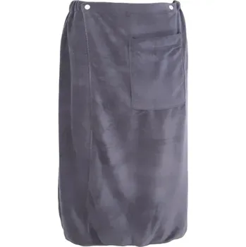 Pánský nositelný ručník z polyesteru s kapsou | Osuška na nošení pro muže - Šedá,Rozměry 69 x 144 cm