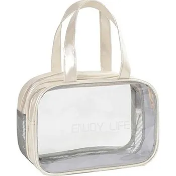 Kabelka PVC průhledná fitness taška voděodolná | cestovní kabelka - Khaki M