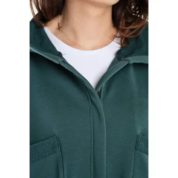 Dámská mikina Oversize mikina na zip s kapsami M281 Barva: Zelená, Velikost: ONE SIZE