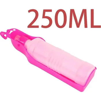 Miska pro psa Cestovní láhev na vodu pro psy | Skládací přenosná miska pro domácí mazlíčky - růžová 250ml