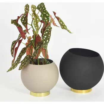 Lampička Květináč AYTM Globe, Ø 21 cm, černá barva, hliník, ocel černá, zlatá - Doprava zdarma