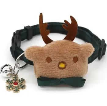 Obojek pro psa Nastavitelný obojek pro kočky se zvonečkem | kočičí designový obojek s rolničkou - Zelený los