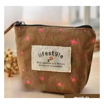 Peněženka Dámská malá plátěná peněženka na zip | Mini peněženka, Dětská taštička - 10