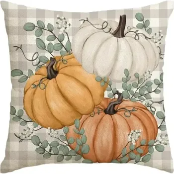 Dekorativní polštářek Dekorační polštář | podzimní povlak na polštář s potiskem, 45 x 45 cm - 45x45cm,43