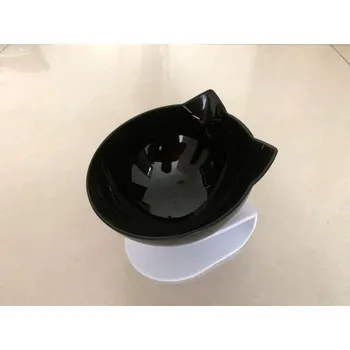 Miska pro psa Miska pro psy a kočky s protiskluzovým stojanem | designovámiska na krmení pro domácí mazlíčky - černá Single