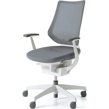 Kokuyo ING japonská aktivní židle GLIDER 360° síťovaná bílá kostra šedá