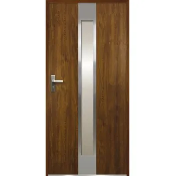 Vchodové dveře Kovové vchodové dveře S68 Neptun 90L dub zlatý otevírání dovnitř