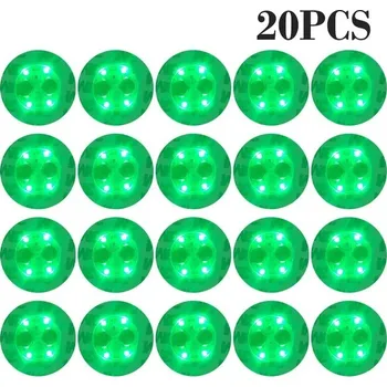 Party dekorace Svítící LED nálepky na láhve pro party a dekorace | svítící doplněk na oslavu | - Zelená 20ks,6,0 cm