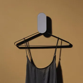 Lampička AYTM Nástěnný háček Ovali, zrcadlo, černá, sklo, dřevo, ocel - Doprava zdarma