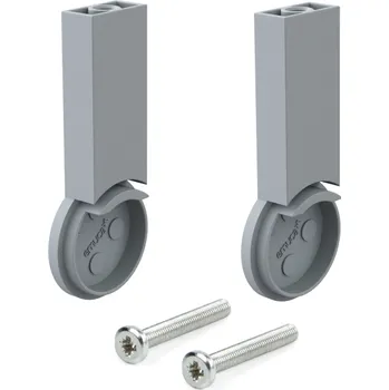 Věšák Emuca Sada koncovek na věšákovou tyč LARGO - horní montáž/ hliník